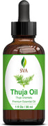 SVA Thuja Essential Oil, 1 Fl Oz, 100% Natural for Aromatherapy, Skin Care, Soap Making
