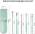12 Pcs Ear Pick Earwax Removal Kit - Stainless Steel Earwax Removal Tool with Leather Storage Box