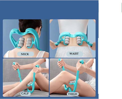 Malarocoby 6 Neck Massager Balls Manual Roller Multifunctional Handheld Massager for Neck, Back, Shoulder and Leg
