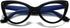 Viseng Womens Oversized Cateye Reading Glasses, Stylish Blue Light Computer Glasses (Black +3.0)