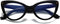 Viseng Womens Oversized Cateye Reading Glasses, Blue Light Computer Glasses Stylish Reader (black +1.5)