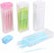 Coobbar 200pcs Double Head Dental Floss Interdental Toothpick Brush for Oral Care