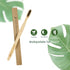 Virgin Forest Bamboo Toothbrush, Biodegradable Soft Bristles, Wooden Toothbrush with Wave-Shaped Handle (6 Pcs)