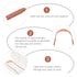 FOMIYES 1Pc Pure Copper Tongue Scraper, Fake Braces Oral Cleaner, Double Sided Stainless Steel Tongue Cleaner