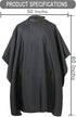 Professional Waterproof Hair Styling Cape, Nylon Haircut Salon Gown with Snap Closure, 50" x 60", 2-Pack