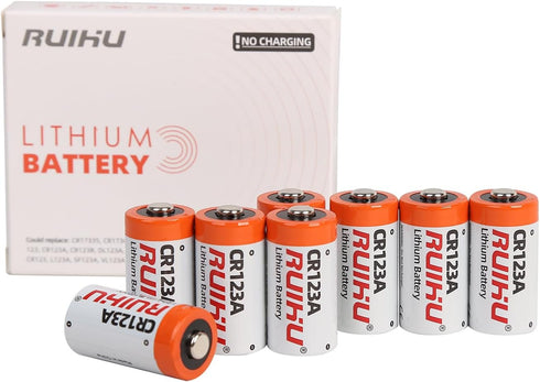 CR123A Lithium Battery 10 Pack 3V 1500mAh Lithium Manganese Dioxide for Flashlight Alarm