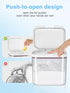 Laundry detergent dispenser with One-Press Lid,for laundry room organization,Clear PET laundry powder container with Measuring Cup,laundry pods container 5.5L/12Lbs/200oz(270 Pods)