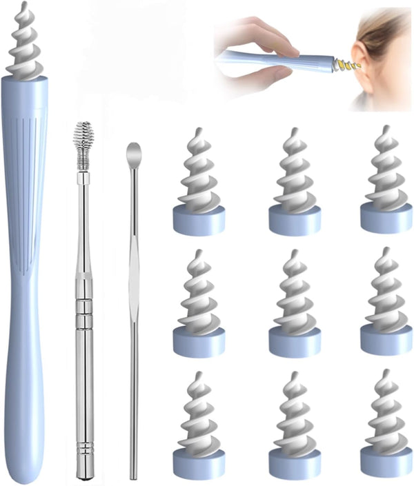 3 in 1 Ear Wax Removal Tool, 2024 Q-Grips Reusable Ear Wax Remover with Washable Soft Silicone Tips for Deep Cleaner