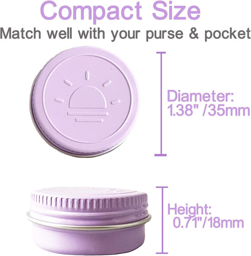 Extra Small Single Pill Box for Purse (3 Pack), Aluminum Screw Top Pill Container, Portable Waterproof Case