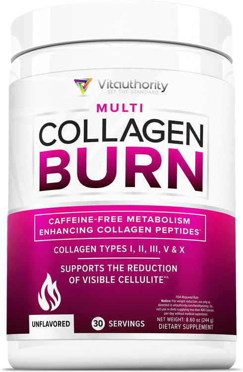 Hydrolyzed Collagen Powder for Weight Loss - Ultimate Beauty Complex Multi Collagen Peptides for Fat Burning Support