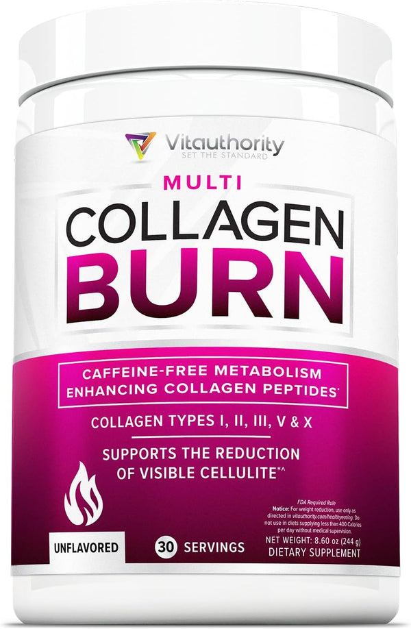 Hydrolyzed Collagen Powder for Weight Loss - Ultimate Beauty Complex Multi Collagen Peptides for Fat Burning Support