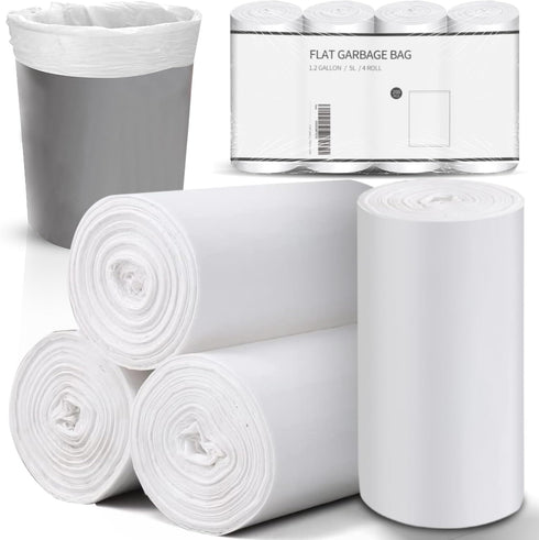 Charmount 1.2 Gallon Small Trash Bags, 200 Count Clear Garbage Bags, Fit 4.5-5 Liter Bathroom Trash Can