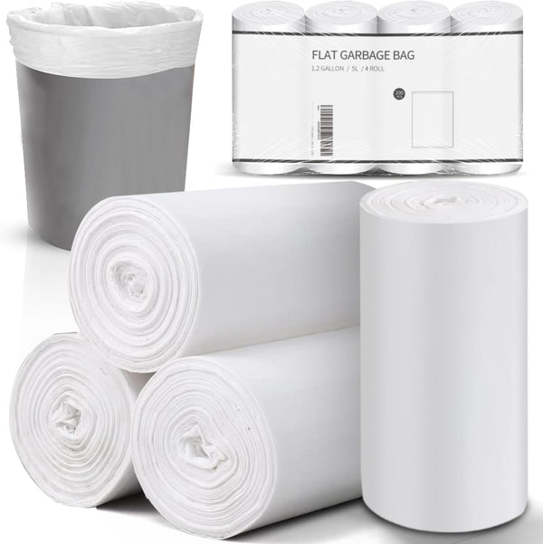 Charmount 1.2 Gallon Small Trash Bags, 200 Count Clear Garbage Bags, Fit 4.5-5 Liter Bathroom Trash Can