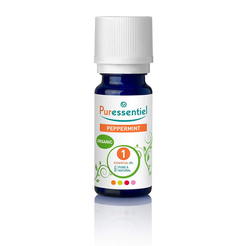 Puressentiel Organic Peppermint Essential Oil - 1 Oz, 100% Pure and Natural, Cooling Effect for Digestion