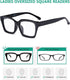 Eyekepper Ladies Reading Glasses, Oversized Square Design Readers for Women, Black