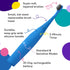 BURSTkids Kids Electric Toothbrush, Soft Bristle Kid & Toddler Toothbrush with 2-Minute Timer, Purple