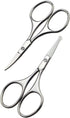 Nose Hair Trimmer Scissors-3.4' Round Tip Scissors For Ear Eyebrow Beard Mustache Trimming - Multi Purpose Round Personal Beauty Hair Care Tool For Men Women And Baby (Silver Kit)