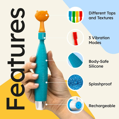 Setting, GAFLY Therapen: Rechargeable Oral Massager for Speech Therapy, Sensory Brush, Speech Therapy Toys, Adjustable