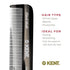 Kent FOT Black Graphite Fine Tooth Comb for Men, Handmade Pocket Comb for Travel, Styling, and Grooming