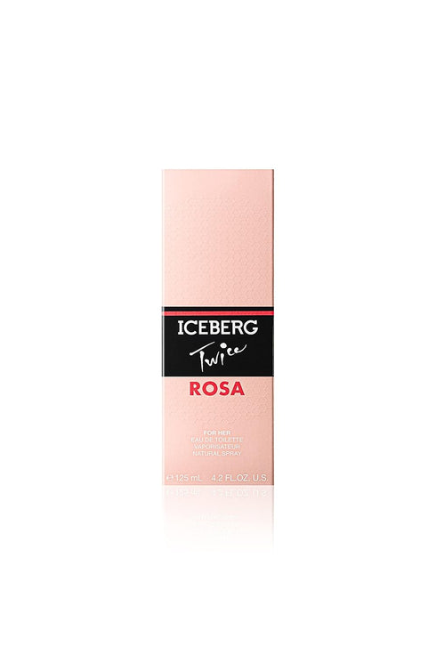 ICEBERG Twice ROSA - Woody Floral Musk Fragrance for Women, Fresh and Fruity EDT Spray Perfume - 4.2 Oz