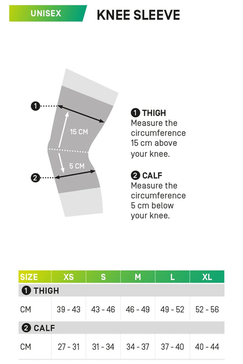 Unisex Grey Mid Support Knee Compression Sleeve, Size M