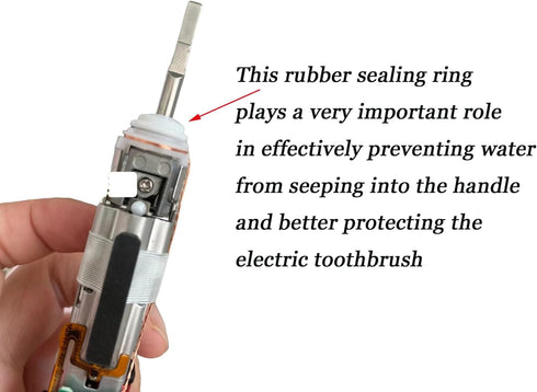 Upgraded Electric Toothbrush Shaft Rubber Sealing Parts, Fits for HX2400, HX6210, HX6300, Set of 2