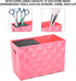 Shear Holder for Groomer, Large Capacity Hairdressing Tools Storage Case, Red Double Case for Scissors Combs Clips