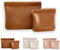 Small Makeup Bag for Women, PU Leather Travel Makeup Pouch with Zipper, Cosmetic Bag for Purse (Brown)