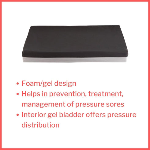 18 16 3 1 Count McKesson Seat Cushion for Wheelchairs and Office Chair, Foam/Gel, in x in x