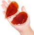 June&Ann Red Agate Light Table Slices, 10 Pcs Irregular Polished Agate Slab Cards for Home Decoration & Jewelry Making