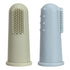 Baby Finger Toothbrush with Case, Food Grade Silicone, BPA Free, 2-Pack (Sage+Ether)