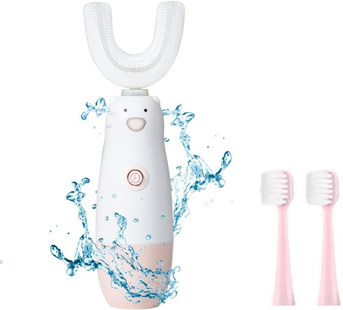 Kids Electric Toothbrush, 6 Cleaning Models, Waterproof Battery Powered, 360 Automatic Sonic U Shaped for Ages 2-7