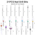 MelodySusie 21pcs Nail Drill Bit Set, Professional Ceramic Diamond Carbide Acrylic Gel Nail Art Tool Kit for Manicure