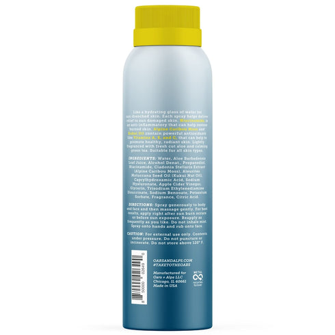 Oars + Alps After Sun Spray with Aloe Vera, Kukui Oil & Niacinamide, Hydrating Skin Care, 6oz
