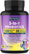 Probiotics for Women & Men, 120 Billion CFUs, Prebiotics for Gut Health, 45 Day Supply