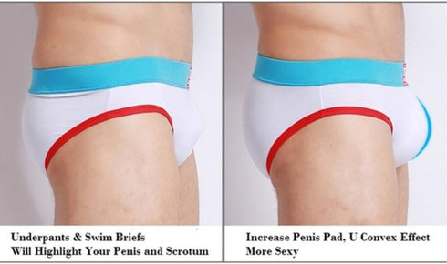 YingRen Swimming Penis Hip Enhancer Sponge pad-Men Sexy Swimwear Enlarge Penis Pouch Pad Brief Nude