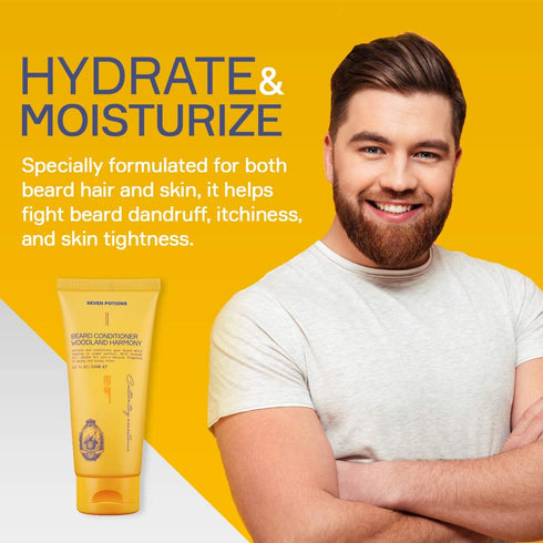 SEVEN POTIONS Beard Conditioner for Men Prevents Beard Itch and Dandruff Natural Vegan