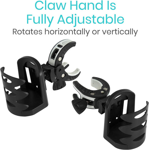 Vive Cup Holder for Walker, Wheelchair, Accessories, Stroller, Adults, Bike, Boat, Desk, Mobility Scooter, Rollator