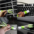 Multifunction Cleaning Brush for Car Air Vent, 2 Microfiber Sleeves for Keyboard, Window, Blinds Cleaner