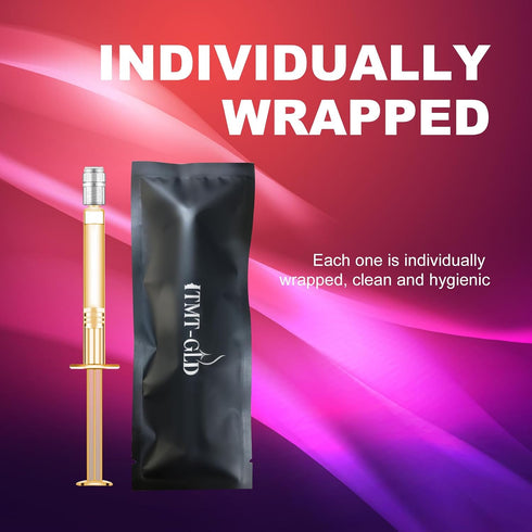 ITMT-GLD /5pcs/Set Anal Gay Sex Lubricant Applicator with Pleasure Cream Tip Cap / Disposable / Individually Wrapped