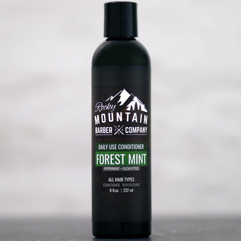 Rocky Mountain Barber Company Men's Conditioner - Tea Tree Oil, Peppermint & Eucalyptus, 8oz for All Hair Types