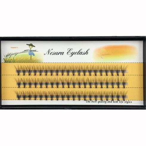 BODERMINCER 10D Black Handmade False Eyelashes, 60pcs Natural Long Individual Extensions - 13mm