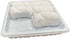 IFENC 40 Count (5 Disposable Hot Towels Lemon Scented Cotton Towelettes, Trays) | Heat or Chill | Oshibori Style