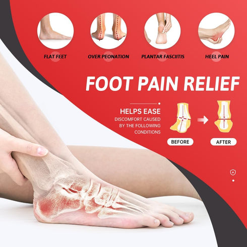 Plantar Fasciitis Arch Support Insoles for Men and Women, Heavy Duty Pain Relief Orthotics for Flat Feet