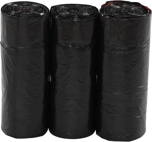 1.2 Gallon Black Garbage Bags, Small Drawstring Trash Bags, 3 Rolls, 110 Counts