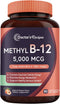 Doctor's Recipes Vitamin B12, Methylcobalamin 5000 mcg, 90 Fast Dissolve Tablets, Natural Peach Flavor