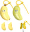 YQSLBULKY Banana-Shaped Toothbrush Protector Cover 2 Pack (Green & Yellow), with Toothpaste Dispenser,