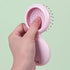 Mini Folding Hair Brush with Mirror, Compact Pop Up Pocket Brush, Small Travel Size Flip Hair Brush for Purse, Pink