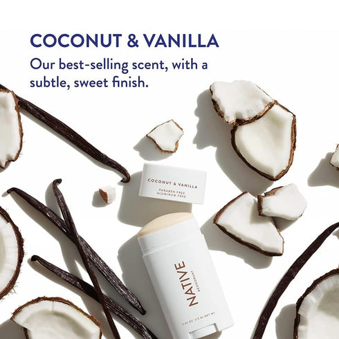 Native Deodorant Contains Naturally Derived Ingredients, 72 Hour Odor Control, Aluminum Free with Baking Soda, Coconut