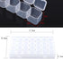 Hakeeta 28 Pill Organizer - Medicine Organizer - Vitamin Organizer - Plastic - Clear - Slots - Adjustable Jewelry